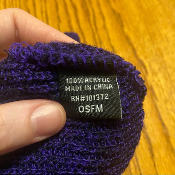 2-Pack Slouchy Knit Beanies | Red & Purple Lightweight Winter Hats - Picture 5 of 7